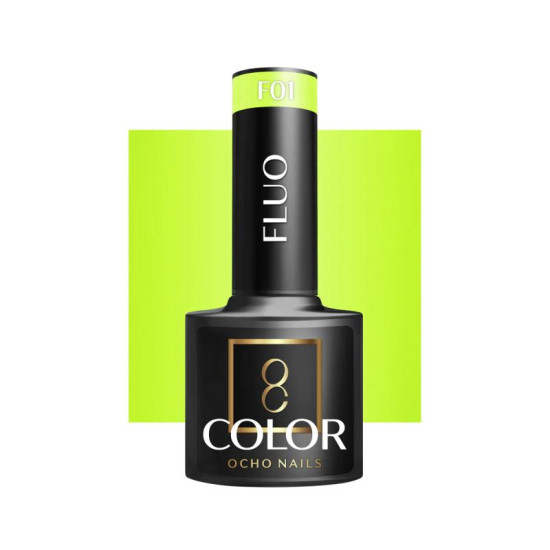 Ocho Nails Hybridný gél lak na nechty Fluo F 01, 5 g