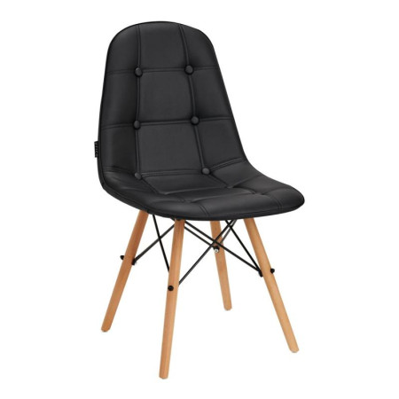 Škandinávske kreslo 4Rico QS-185 eco koža čierne