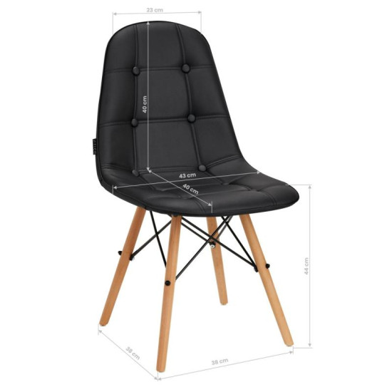 Škandinávske kreslo 4Rico QS-185 eco koža čierne Škandinávske kreslo 4Rico QS-185 eco koža čierne