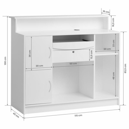 Recepcia do salónu Gabbiano G26 W biela