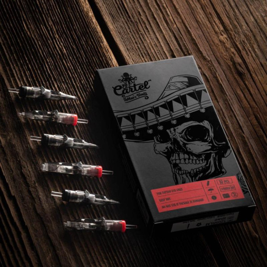 Cartridge na tetovanie El Cartel V2 0,25 mm 1RL Long Taper 10 ks Cartridge na tetovanie El Cartel V2 0,25 mm 1RL Long Taper 10 ks
