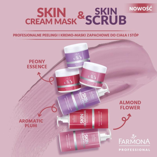 Farmona Skin scrub slivkový peeling na telo a chodidlá 500g