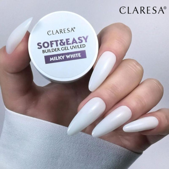 Claresa stavebný gél na nechty Soft&Easy gel Milk white 90g Claresa stavebný gél na nechty Soft&Easy gel Milk white 90g
