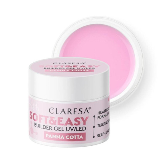 Claresa stavebný gél na nechty Soft&Easy Panna cotta 45g Claresa stavebný gél na nechty Soft&Easy Panna cotta 45g