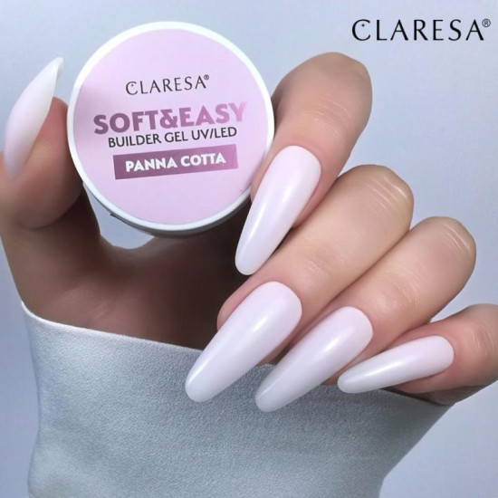 Claresa stavebný gél na nechty Soft&Easy Panna cotta 45g Claresa stavebný gél na nechty Soft&Easy Panna cotta 45g