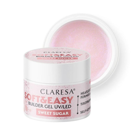 Claresa stavebný gél na nechty Soft&Easy Sweet sugar 45g Claresa stavebný gél na nechty Soft&Easy Sweet sugar 45g