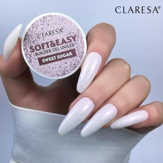 Claresa stavebný gél na nechty Soft&Easy Sweet sugar 45g Claresa stavebný gél na nechty Soft&Easy Sweet sugar 45g