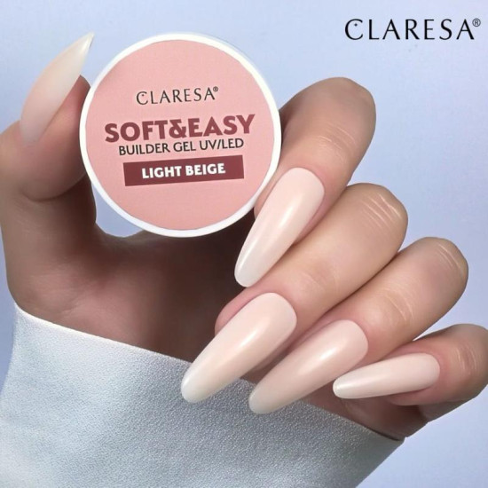 Claresa stavebný gél na nechty Soft&Easy Light beige 45g Claresa stavebný gél na nechty Soft&Easy Light beige 45g