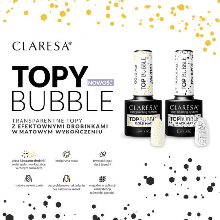 Claresa Top Bubble Gold Matt no wipe 5g