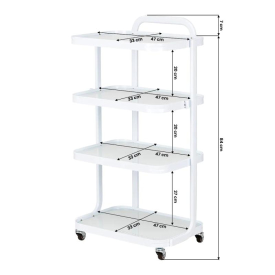 Kozmetický stolík Giovanni H6702 biely