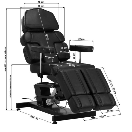 Elektrické tetovacie kreslo Pro Ink 3710