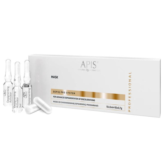 Apis Depiq Pro System Maska pre pokročilú depigmentáciu, 10x3 ml + 10x0,7g