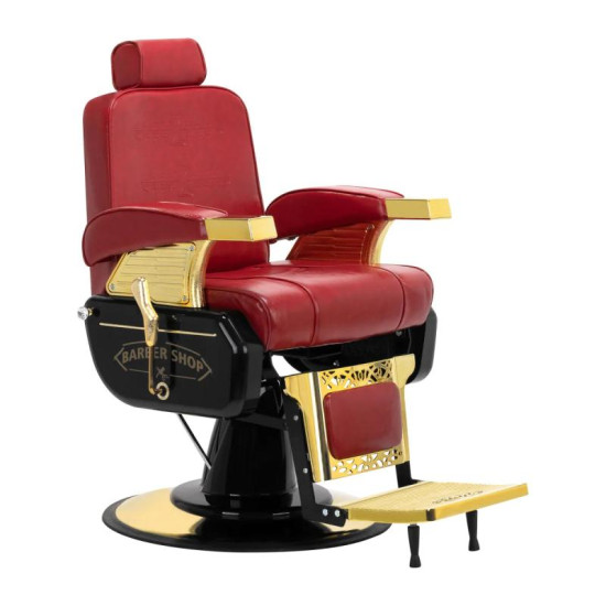 Barberské kreslo Hair System MT-91 červené