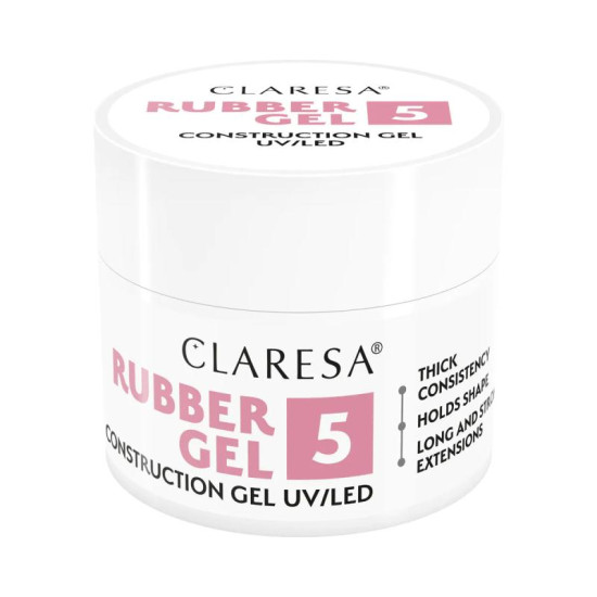Claresa stavebný gél Rubber 5 90g Claresa stavebný gél Rubber 5 90g