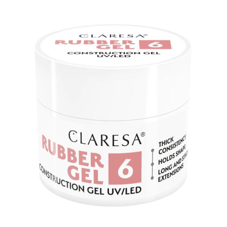 Claresa stavebný gél Rubber 6 90g