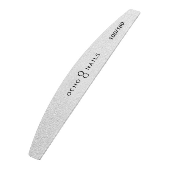 Ocho Nails Pilník na nechty Crescent slim file 100/180 10ks Ocho Nails Pilník na nechty Crescent slim file 100/180 10ks