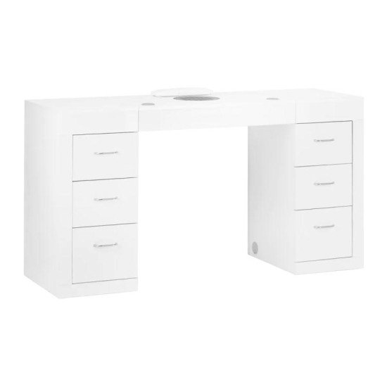 Manikérsky stôl 324 so zásuvkami, biely