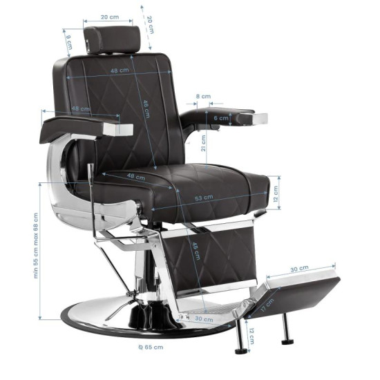 Barberské kreslo Hair System BM88066 hnedé Barberské kreslo Hair System BM88066 hnedé