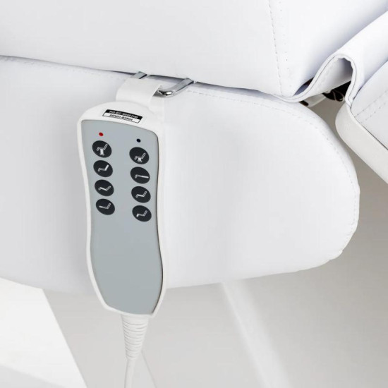 Kozmetické kreslo Azzurro Lux 4motorové biele s kolískou