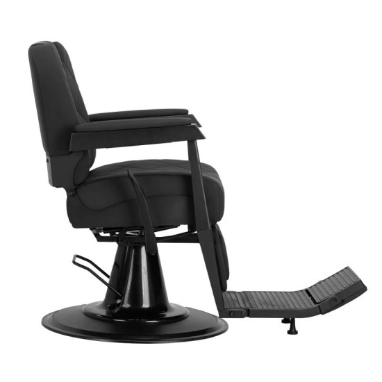 Barberské kreslo Gabbiano Bruno s čiernym rámom čierne Barberské kreslo Gabbiano Bruno s čiernym rámom čierne