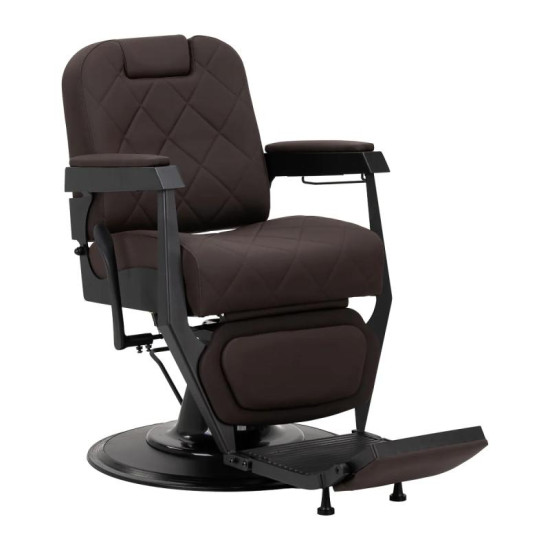 Barberské kreslo Gabbiano Bruno s čiernym rámom hnedé Barberské kreslo Gabbiano Bruno s čiernym rámom hnedé