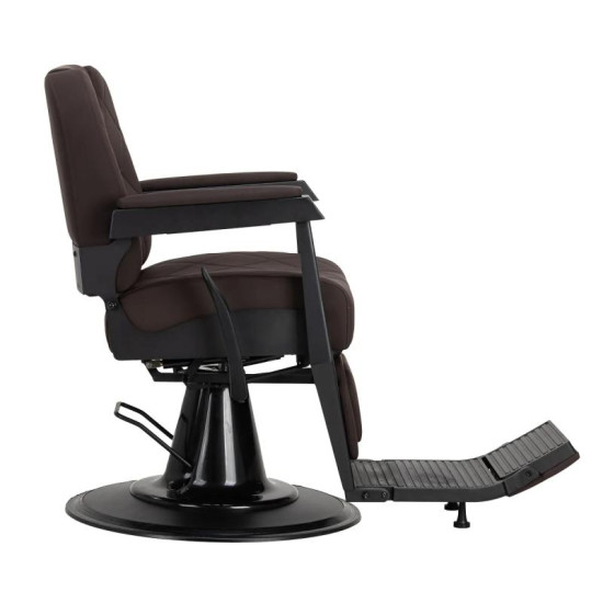 Barberské kreslo Gabbiano Bruno s čiernym rámom hnedé Barberské kreslo Gabbiano Bruno s čiernym rámom hnedé