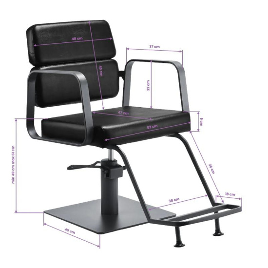 Kadernícke kreslo Gabbiano Porto sivo-čierne