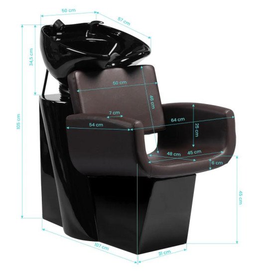 Gabbiano Mataro kadernícky umývací box hnedý
