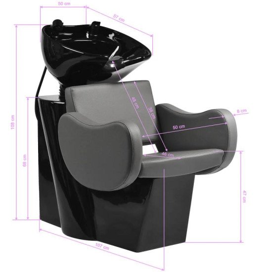 Gabbiano kadernícky umývací box C099 sivý