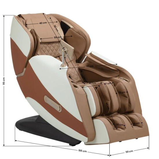 Masážne kreslo Sakura Luxury 808 bielo-béžové Masážne kreslo Sakura Luxury 808 bielo-béžové