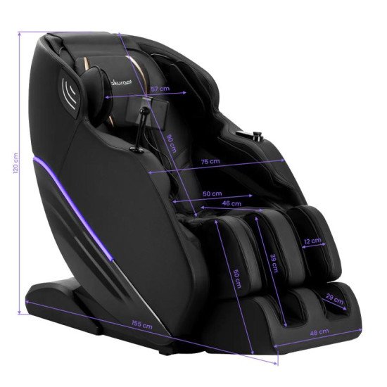 Masážne kreslo Sakura Maximus 809 3D čierne