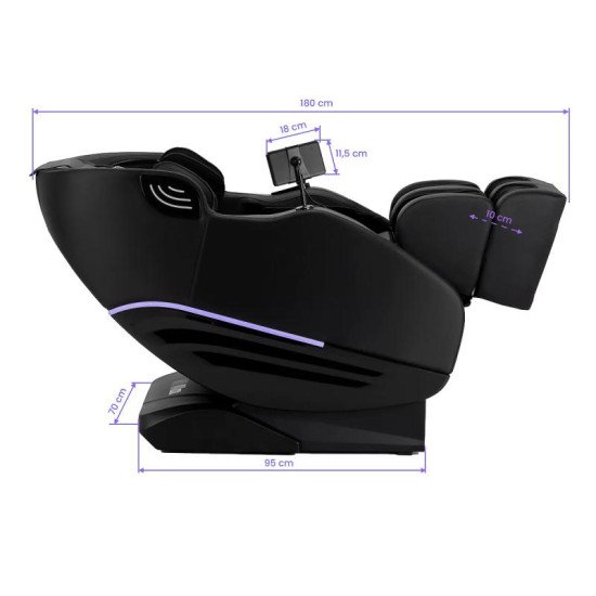 Masážne kreslo Sakura Maximus 809 3D čierne