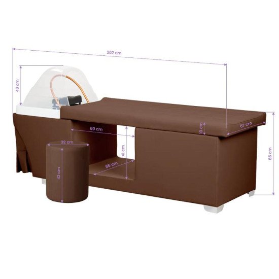 Gabbiano Head Spa ležadlo Maldivy hnedé Gabbiano Head Spa ležadlo Maldivy hnedé