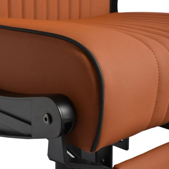 Berberské kreslo Gabbiano Levi hnedé bez prešívania na operadle