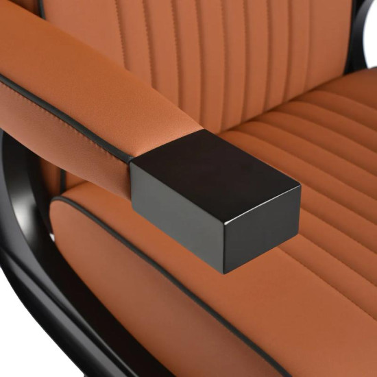 Berberské kreslo Gabbiano Levi hnedé bez prešívania na operadle