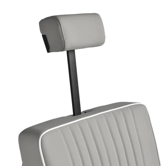 Barberské kreslo Gabbiano Levi sivé bez prešívania na operadle