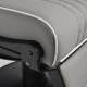 Barberské kreslo Gabbiano Levi sivé bez prešívania na operadle