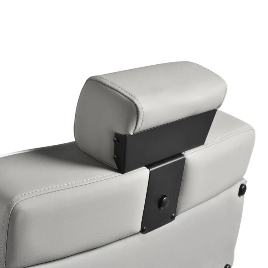 Barberské kreslo Gabbiano Levi sivé bez prešívania na operadle