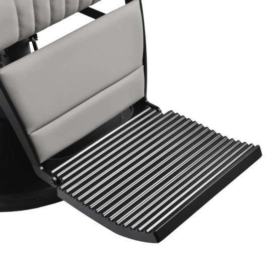 Barberské kreslo Gabbiano Levi sivé bez prešívania na operadle