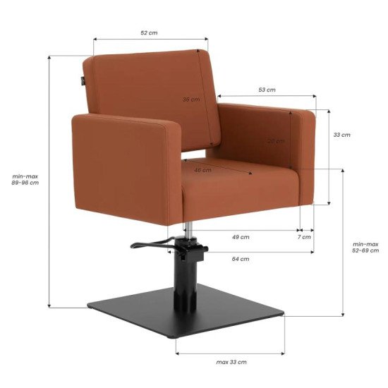 Kadernícke kreslo Gabbiano Vitoria hnedé