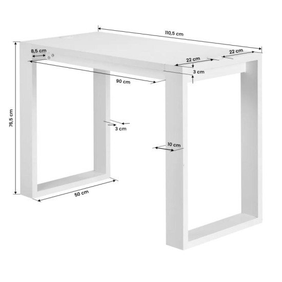 Kozmetický/manikérsky stolík G031 biely