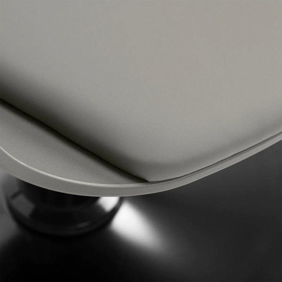 Kadernícke kreslo Hair System Halo čierno-sivé