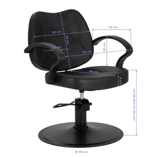 Hair System kadernícke kreslo S20 čierne Hair System kadernícke kreslo S20 čierne