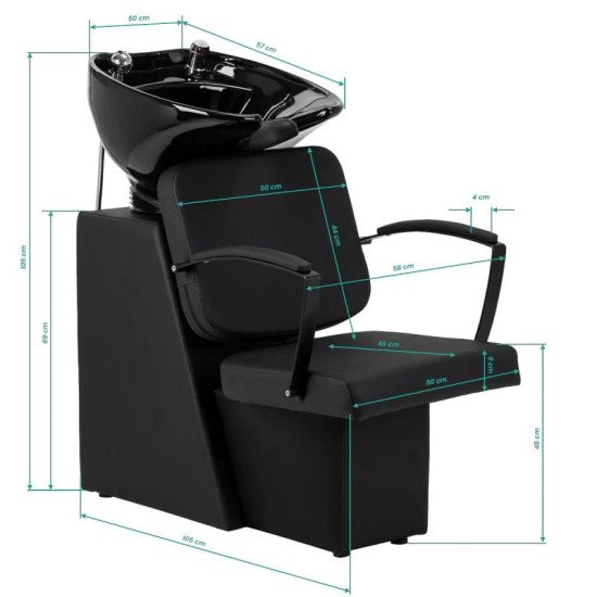 Hair System Edge kadernícky umývací box čierny