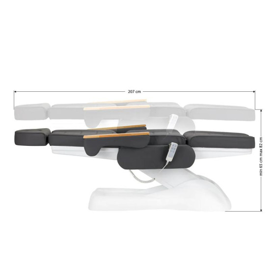 Elektrické kozmetické kreslo SILLON Lux 273b 3x motor sivé - tovar 2. kategórie Elektrické kozmetické kreslo SILLON Lux 273b 3x motor sivé - tovar 2. kategórie