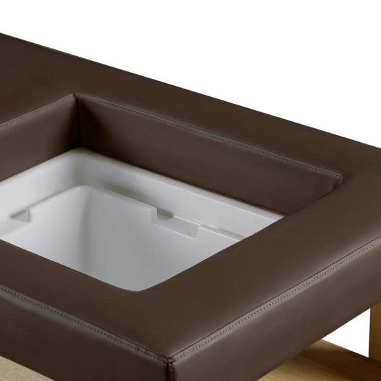 Gabbiano Bali Head Spa ležadlo s umývadlom hnedé