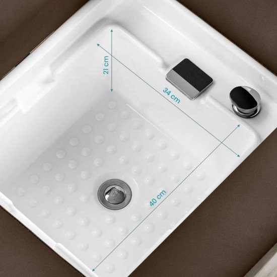 Gabbiano Bali Head Spa ležadlo s umývadlom hnedé