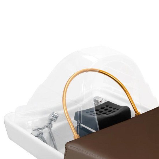 Gabbiano Bali Head Spa ležadlo s umývadlom hnedé