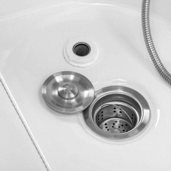 Gabbiano Bali Head Spa ležadlo s umývadlom biele