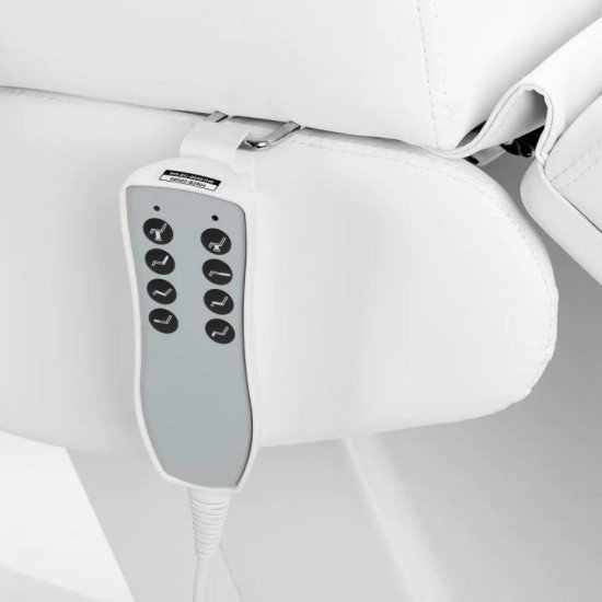 Kozmetické kreslo Azzurro Lux 4x motor s kolískou biele